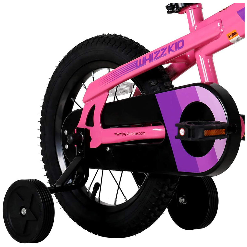JOYSTAR Whizz Series 16 Inch Ride On Kids Sport Bike with Training Wheels, Pink