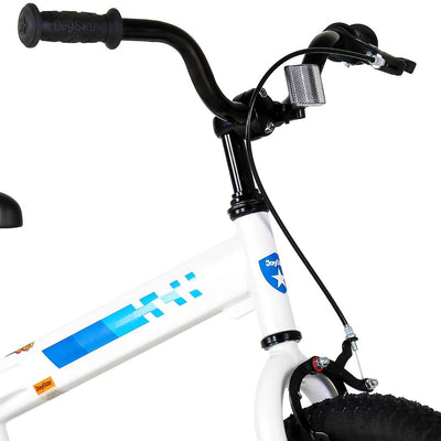 JOYSTAR Whizz Series 16 Inch Ride On Kids Sport Bike with Training Wheels, White