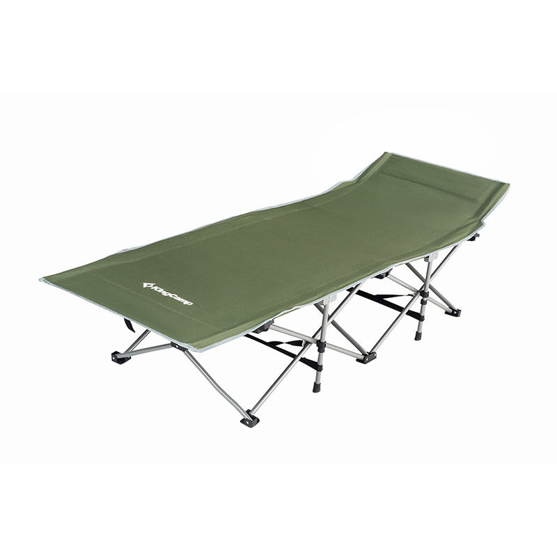 KingCamp Folding Deluxe Lightweight Portable Camping Bed Cot w/ Carry Bag, Green