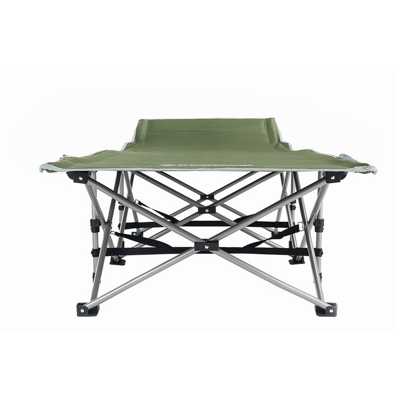 KingCamp Folding Deluxe Lightweight Portable Camping Bed Cot w/ Carry Bag, Green