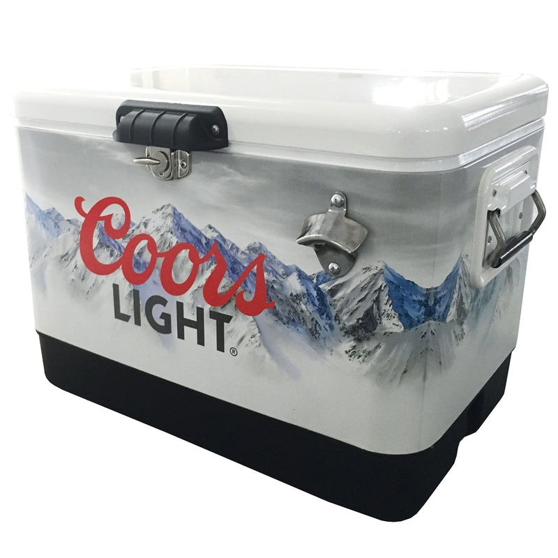 Koolatron 54 Quart Coors Light Portable Ice Chest Hard Cooler with Bottle Opener