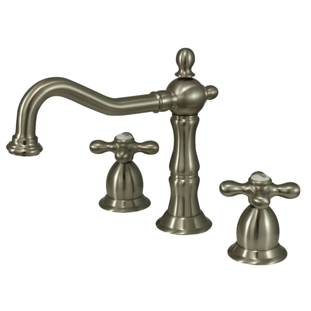 Kingston Brass 8 Inch Widespread Bathroom Faucet, Brushed Nickel (Open Box) - VMInnovations