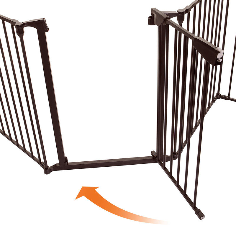 Dreambaby L2068BB Newport Adapta 33.5 to 79 Inch Baby and Pet Safety Gate, Brown