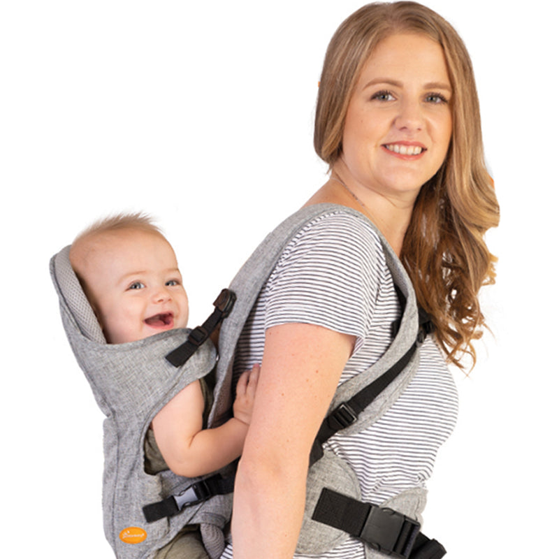 Dreambaby Oxford 3 in 1 Supportive Baby Carrier For Newborns and Infants, Gray
