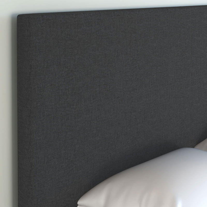 Boyd Sleep Montana Upholstered Full Bed Frame Foundation and Headboard, Charcoal