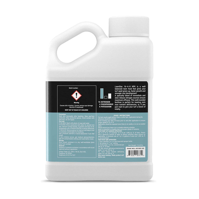 LawnStar 16-4-8 Balanced Nutrient Liquid Fertilizer for All Grass Types, 1 Gal