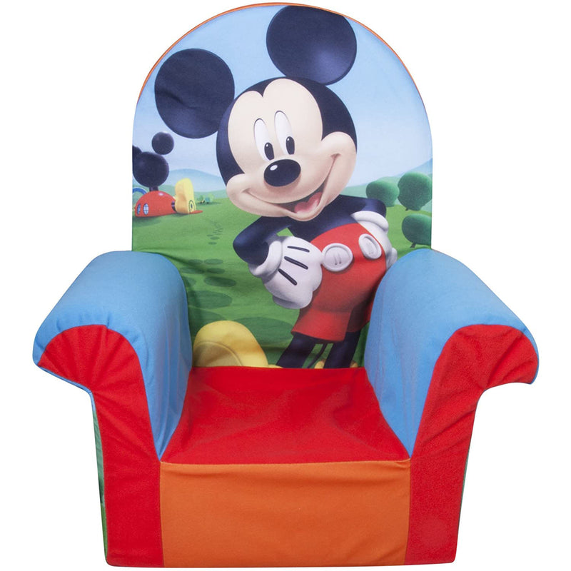 Marshmallow Furniture Comfortable Foam Toddler Kid Chair, Mickey Mouse Clubhouse