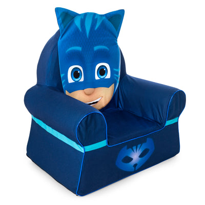 Marshmallow Furniture Comfortable Foam Toddler Kid's Chair, Blue PJ Masks Catboy - VMInnovations