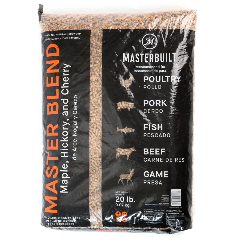 Masterbuilt Maple, Hickory, and Cherry Master Blend BBQ Wood Pellets, 20 Pounds