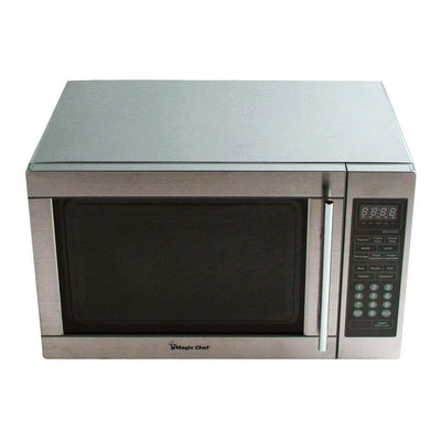 Magic Chef 1000 Watt 1.3 Cu Ft Microwave, Stainless Steel (Refurbished)