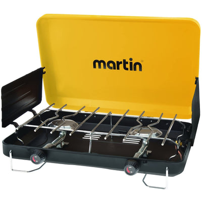 Martin MCS200 Outdoor Portable Propane Gas 2 Burner Camping Grill Stove, Yellow
