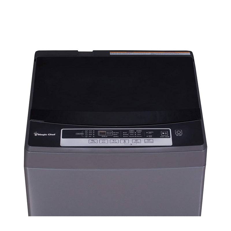 Magic Chef 1.6 Cu Ft Portable Compact Top Load Washer Washing Machine, Gray