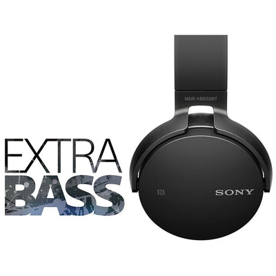 Sony Bluetooth Over the Ear Extra Bass Wireless Headphones w/ Microphone, Black