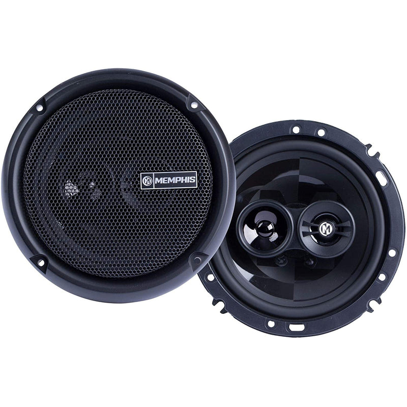 Memphis Audio Power Reference Series 6.5in 3 Way Coaxial Speaker System (2 Pack)