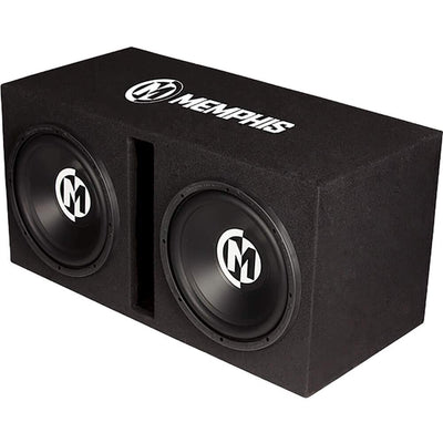 Memphis Audio Street Reference Dual 12" Ported Car Subwoofer Enclosure (2 Pack)