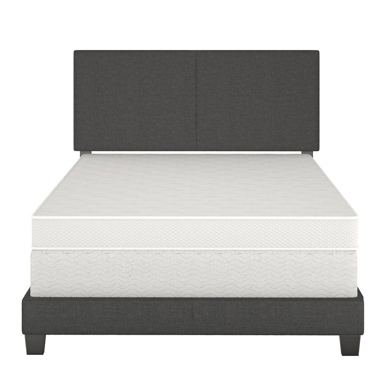 Boyd Sleep Montana Upholstered Full Bed Frame Foundation and Headboard, Charcoal