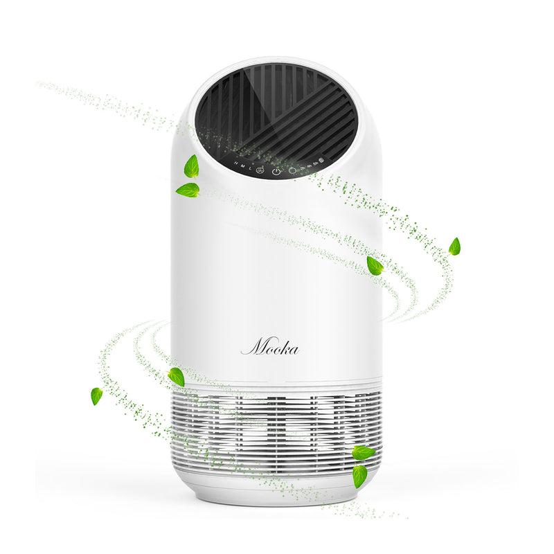 Mooka Allo 3-in-1 True HEPA Indoor Home Air Purifier w/ Timer and Speed Settings