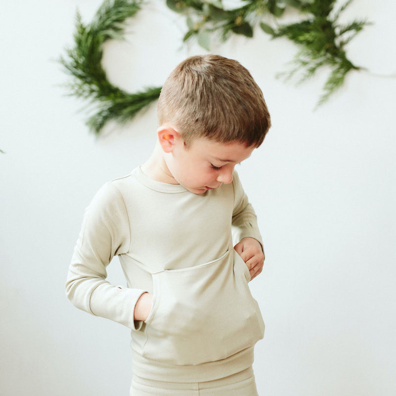 Goumikids Unisex Toddler Loungewear Organic Sleeper Clothes Pajama Set, 4T Moss