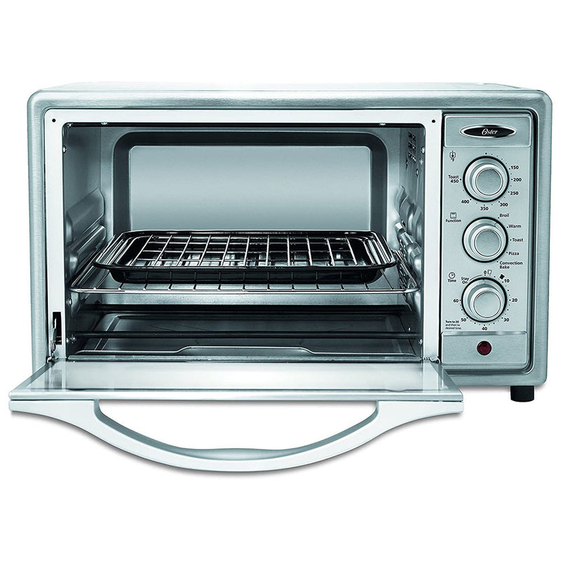 Oster TSSTTVRB04 6 Slice Brushed Stainless Steel Convection Toaster Oven, Silver