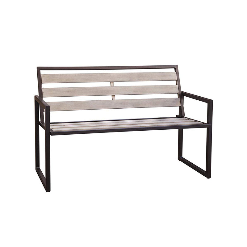 Numark Powder Coated Steel Montgomery Park Bench for Outdoor Garden Furniture