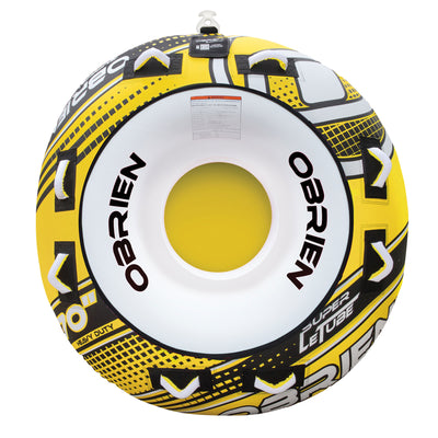 O'Brien Tube 70 Inch 2 Person Towable Inner Tube, Yellow | 60-Foot Tow Rope