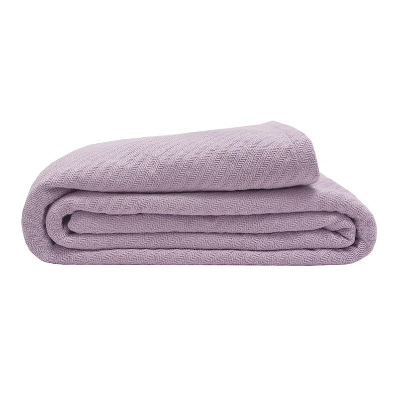 Elite Home 108x90 Inch 100 Percent Organic Cotton Throw Blanket, King, Orchid