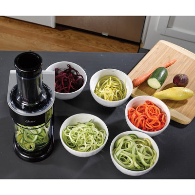 Oster Easy to Use Electric Home Spiralizer Food Processor w/2 Multi Sized Blades