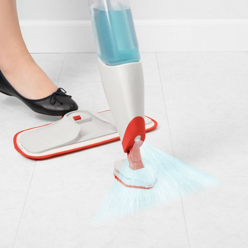 OXO Good Grips Microfiber Refillable Wet Floor Spray Mop with Slide Out Scrubber