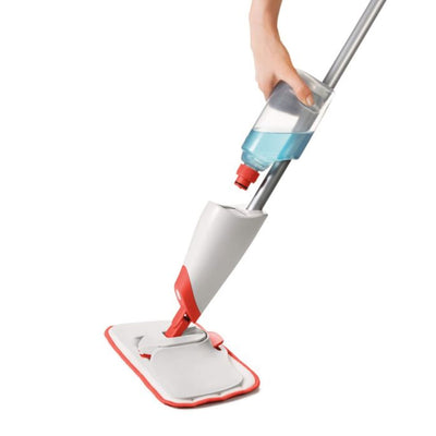 OXO Good Grips Microfiber Refillable Wet Floor Spray Mop with Slide Out Scrubber