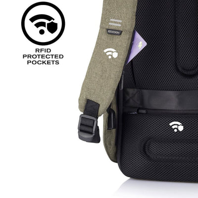 XD Design Bobby Hero Small Anti Theft Travel Laptop Backpack w/ USB Port, Green