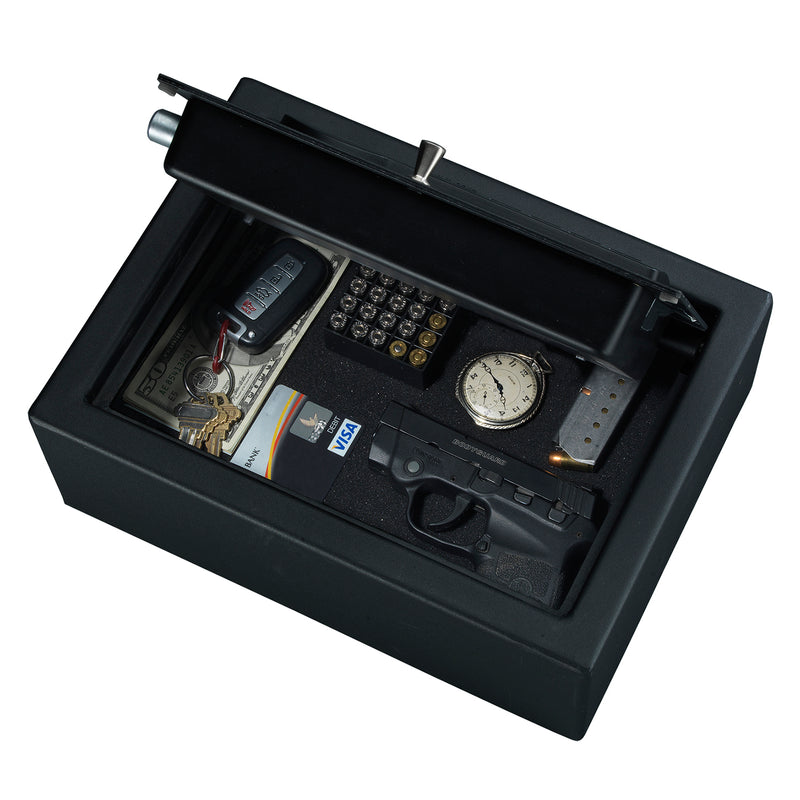 Stack-On Compact Drawer Safe with Electronic Lock and Mounting Hardware, Small