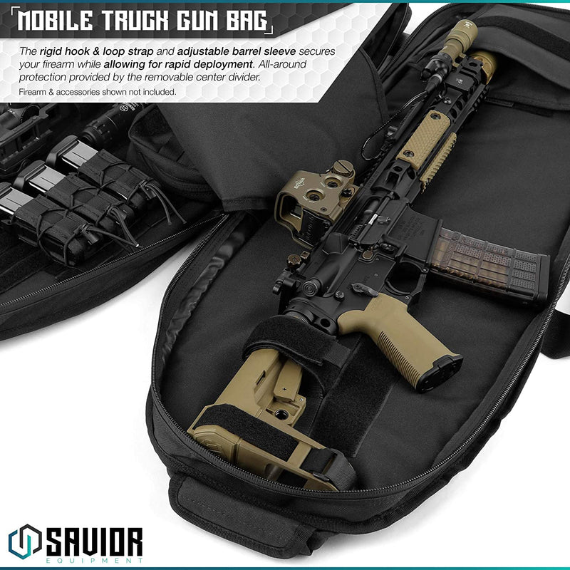 Savior Equipment T.G.B. Black Covert Rifle Carrying Case with Strap, 30 Inch