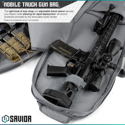 Savior Equipment T.G.B. Gray Covert Rifle Carrying Case with Strap, 30 Inch