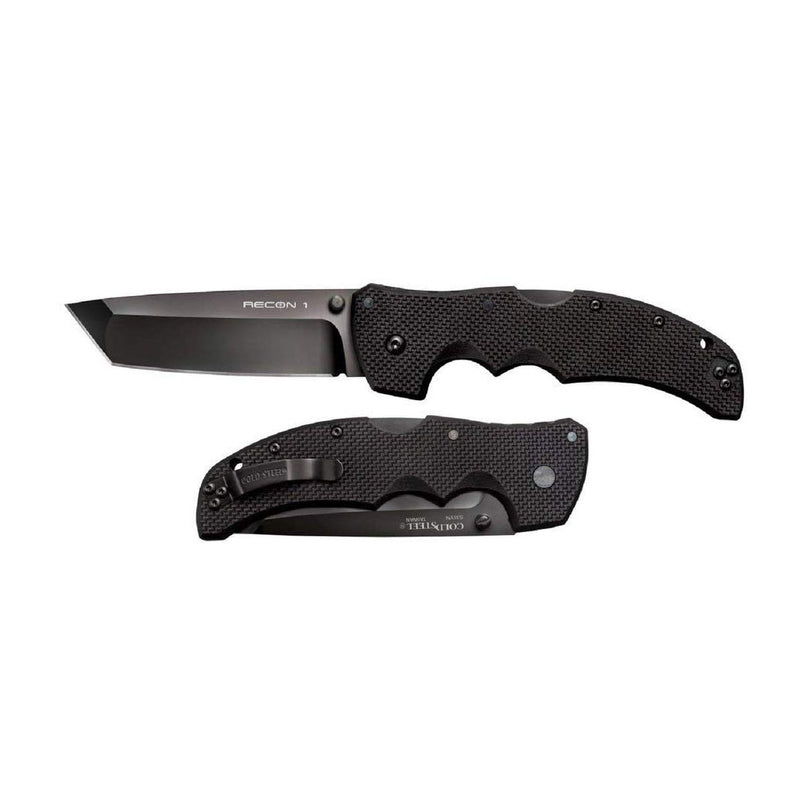Cold Steel 27BT 4-Inch Recon 1 Tanto Point Tactical Folding Pocket Knife, Black