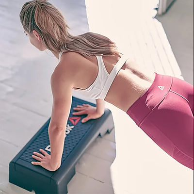 Reebok Mini Exercise Step Platform Versatile Home Gym Workout Equipment, Black