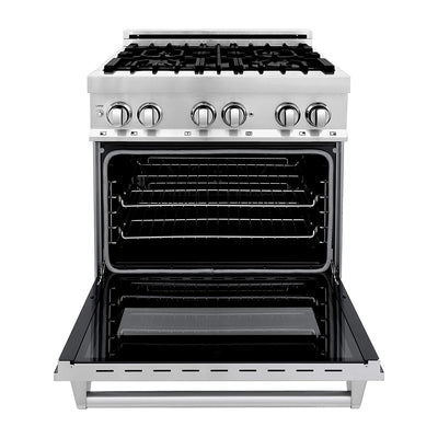 ZLINE 30 Inch Professional Stainless Steel Gas Cooktop Range Oven with 4 Burners