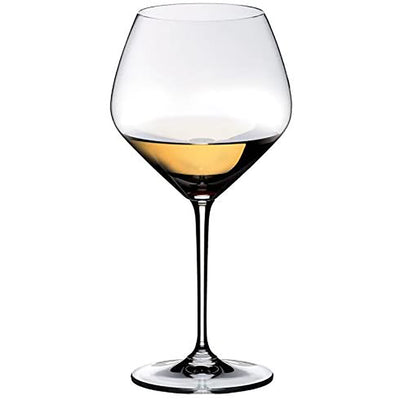 Riedel Heart to Heart Dishwasher Safe Unique Chardonnay Wine Glasses, Set of 2
