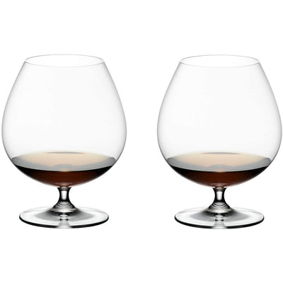 Riedel Vinum Cognac Dishwasher Safe Traditional Clear Brandy Glasses, Set of 2