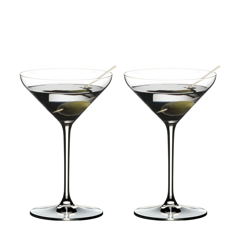 Riedel Extreme Dishwasher Safe Crystal Cocktail Martini Glass, 8.8 Oz (2 Pack)