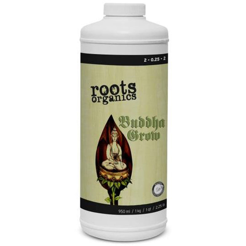 Roots Organics ROBGQ Buddha Grow Nutrient Fertilizer for Potting Soil, 1 Quart