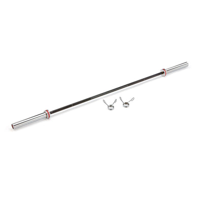 Reebok 15 Kg Weightlifting Workout Steel Fitness Power Training Barbell, Silver
