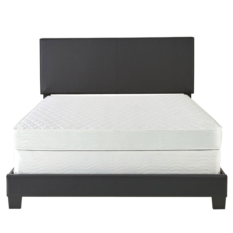 Boyd Sleep Montana Upholstered Full Bed Frame Foundation and Headboard, Black