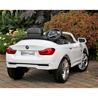 First Drive BMW 4 Series Kids Electric Ride On Car with Remote Control, White