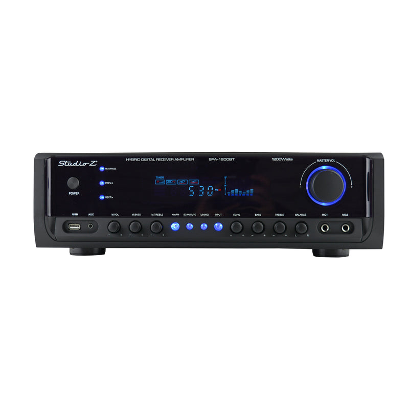 Studio Z Digital Home Audio Hybrid Radio Receiver 2 Channel Amplifier (4 Pack)