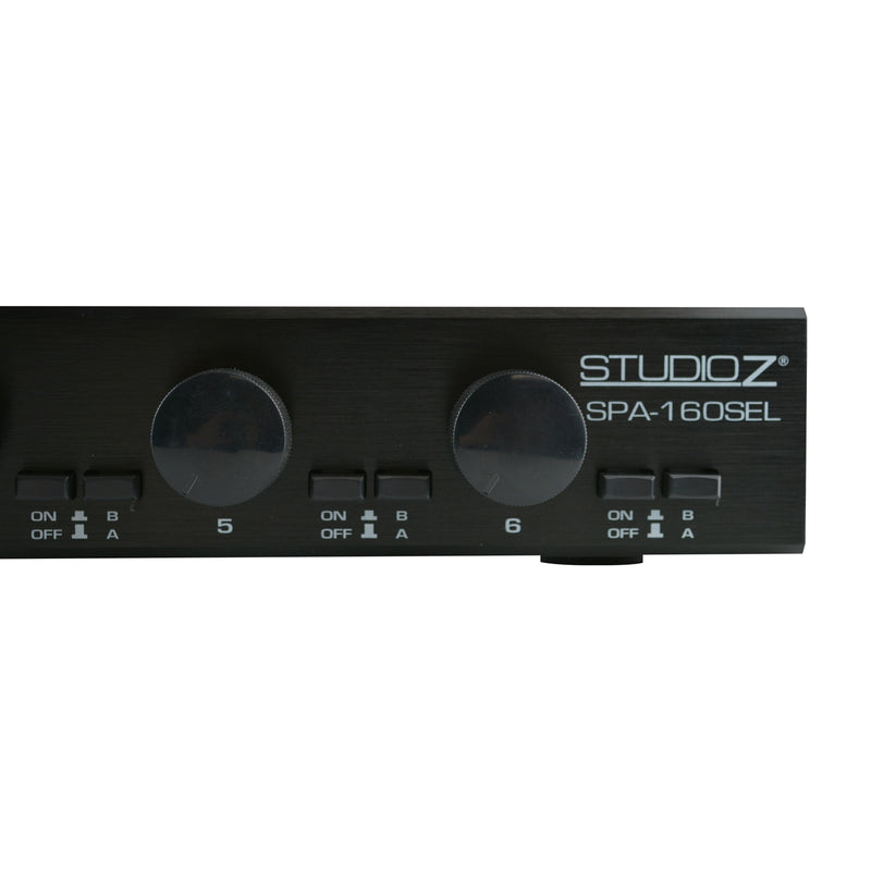 Studio Z SPA-160SEL Dual Source 900 Watt 6 Channel Stereo Speaker Selector Box