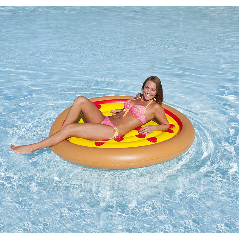 Sportsstuff Food Series 62" Inflatable Pepperoni Pizza Swimming Pool Water Float