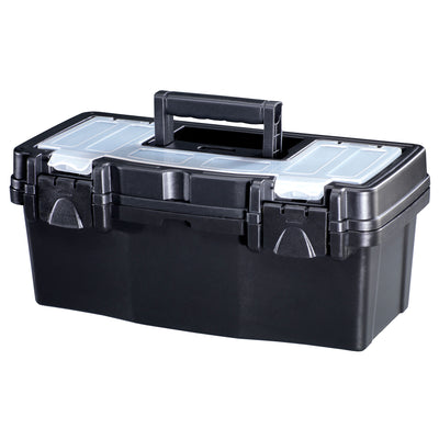 Stack-On 12 Inch Portable Plastic Lockable Tool Box with Lid Organizer Storage