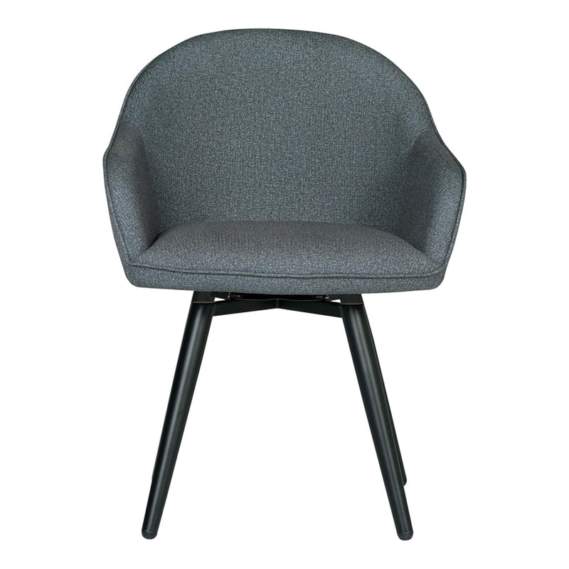 Studio Designs Home Dome Swivel Office or Dining Chair w/ Metal Legs, Gray