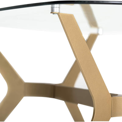 Studio Designs Home Archtech Mid-Century Modern Coffee Table with Glass Top