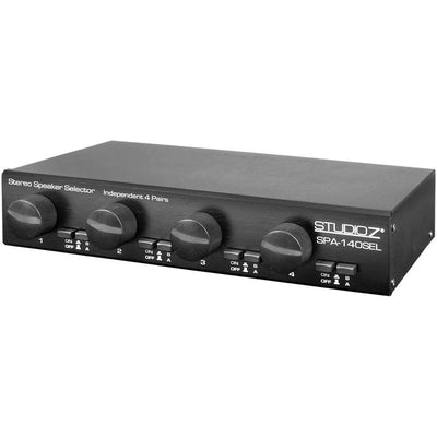 Studio Z Dual Source 900 Watt 4 Channel Stereo Speaker Selector Box (2 Pack)